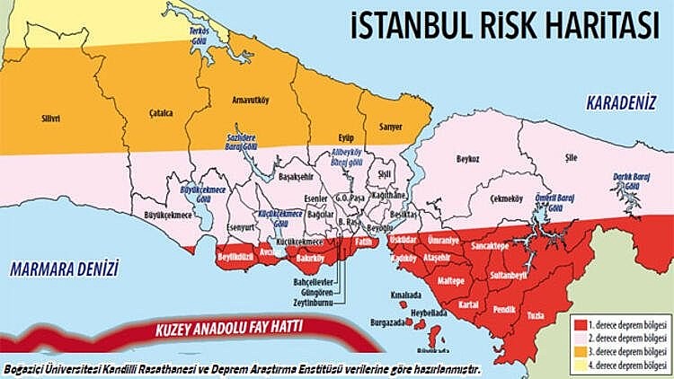 İstanbul depremi için en riskli ilçeler