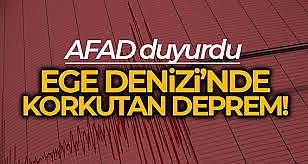 Ege Denizi'nde 5.1 büyüklüğünde deprem