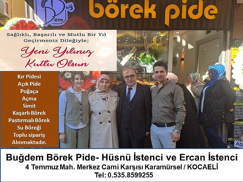 BUĞDEM BÖREK VE PİDE SALONU “ YENİ YILINIZ KUTLU OLSUN “