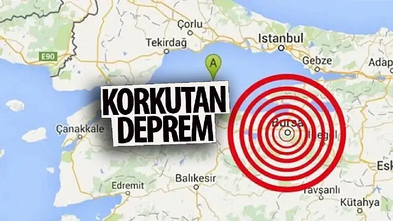 Bursa' da deprem oldu. Kocaeli ve çevre illerinden hissedildi