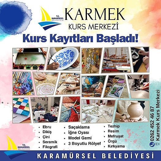 Karamürsel Belediyesi KARMEK Kurs Merkezine kayıtlar başladı