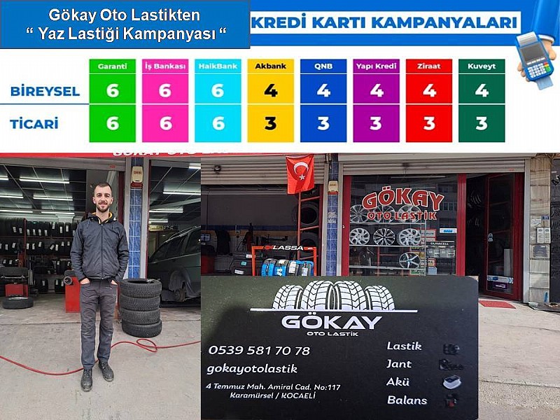 Gökay Oto Lastikten “ Yaz Lastiği Kampanyası “