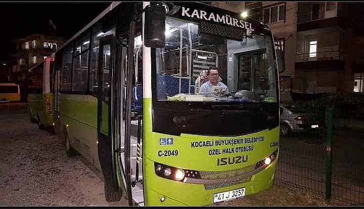 Karamürsel –İzmit arası sefer yapan halk otobüslerinde nakit para kalkıyor	