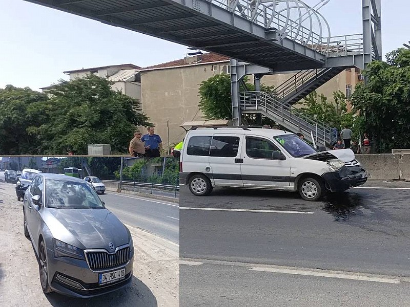 Karamürsel'de hafif ticari araç otomobile çarptı: 2 yaralı