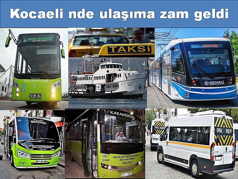 Kocaeli’de ulaşımda zamlı tarife yarın başlıyor