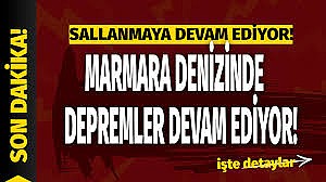Marmara Denizinde peş peşe depremler