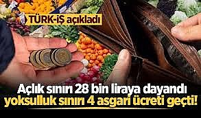 Bir kişinin yaşama maliyeti asgari ücreti 14 bin TL geçti	