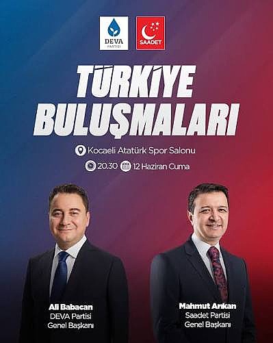 Arıkan ve Babacan cuma günü Kocaeli’ye geliyor