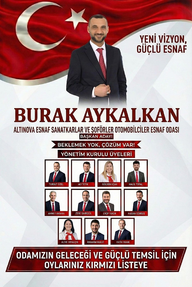 Yalova Altınova Esnaf Sanatkarlar ve Şoförler Otomobilciler Esnaf Odası Başkanı Belli Oldu